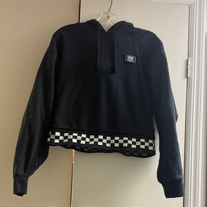 Vans Black Hoodie with Checkered Detail